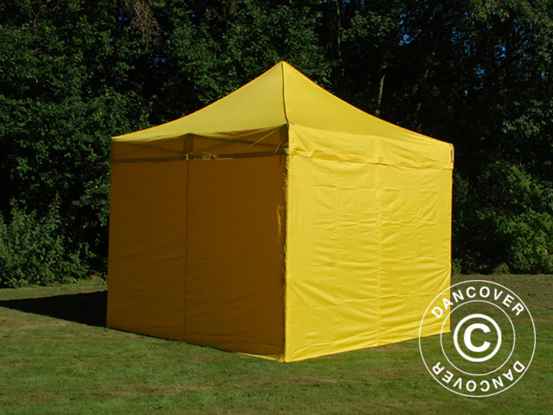Snabbtält FleXtents PRO 3x3m Gul, inkl. 4 sidor - Image 6