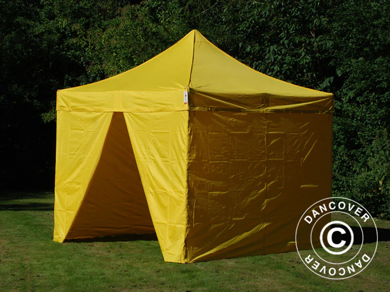 Snabbtält FleXtents PRO 3x3m Gul, inkl. 4 sidor - Image 8