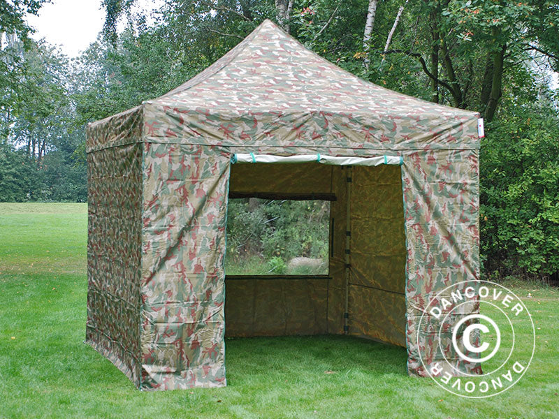 Snabbtält FleXtents PRO 3x3m Kamouflage, inkl. 4 sidor - Image 4