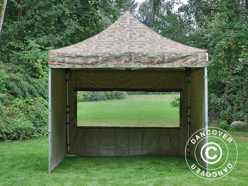 Snabbtält FleXtents PRO 3x3m Kamouflage, inkl. 4 sidor - Image 8