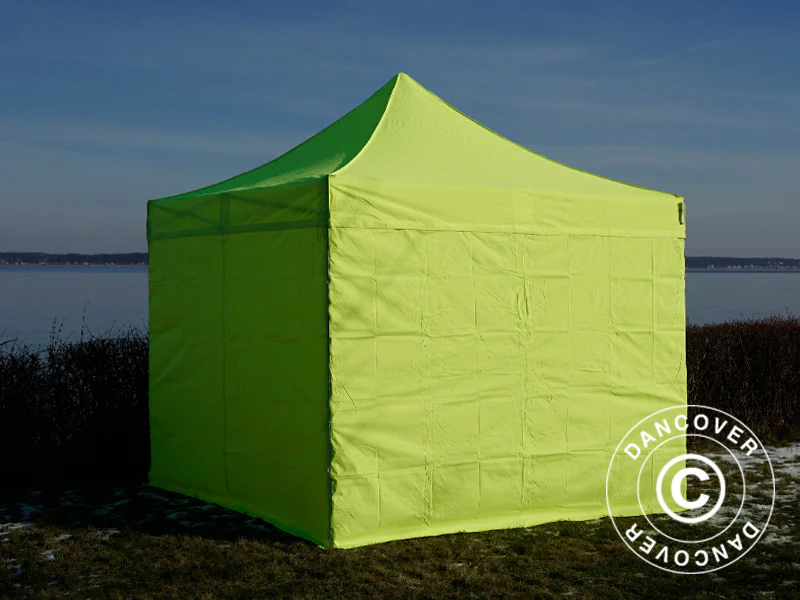 Snabbtält FleXtents PRO 3x3m Neongul/grön, inkl. 4 sidor - Image 5