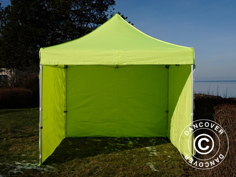 Snabbtält FleXtents PRO 3x3m Neongul/grön, inkl. 4 sidor - Image 6