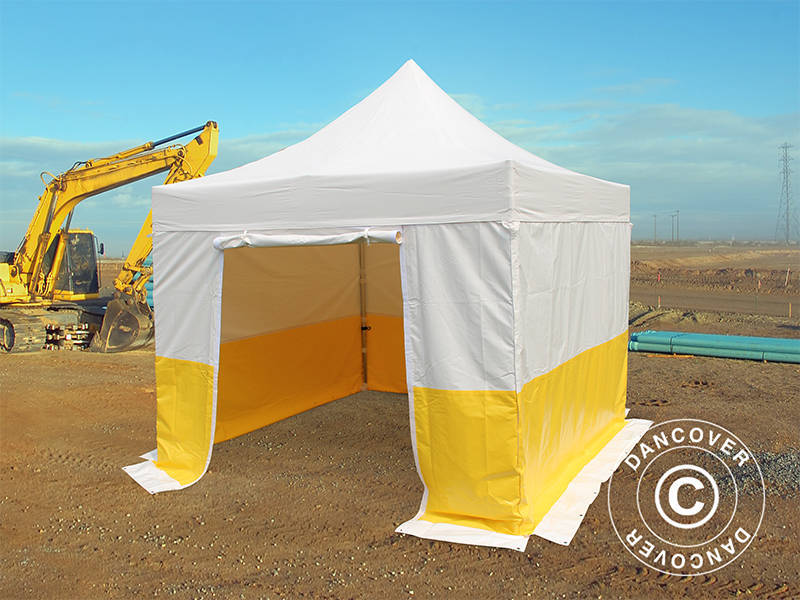 Snabbtält FleXtents® PRO 3x3m, PVC, Arbetstält, Flamhämmande, inkl. 4 sidoväggar - Image 4