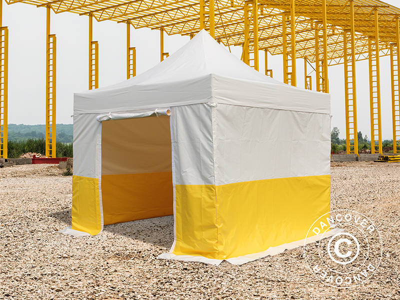 Snabbtält FleXtents® PRO 3x3m, PVC, Arbetstält, Flamhämmande, inkl. 4 sidoväggar - Image 5