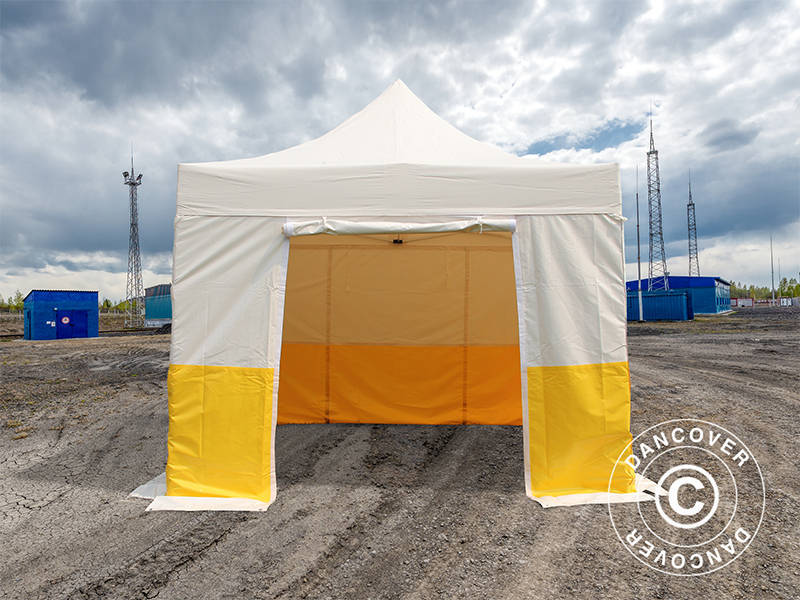Snabbtält FleXtents® PRO 3x3m, PVC, Arbetstält, Flamhämmande, inkl. 4 sidoväggar - Image 6