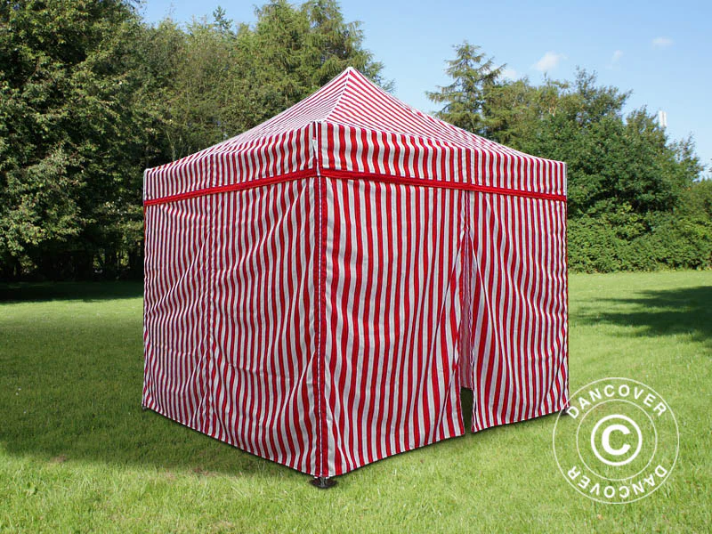 Snabbtält FleXtents Pro 3x3m Randigt, inkl. 4 sidor - Image 3