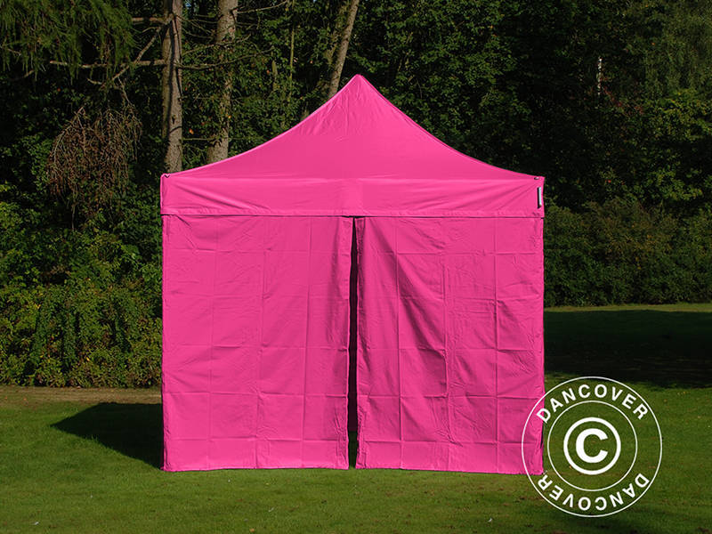 Snabbtält FleXtents PRO 3x3m Rosa, inkl. 4 sidor - Image 3