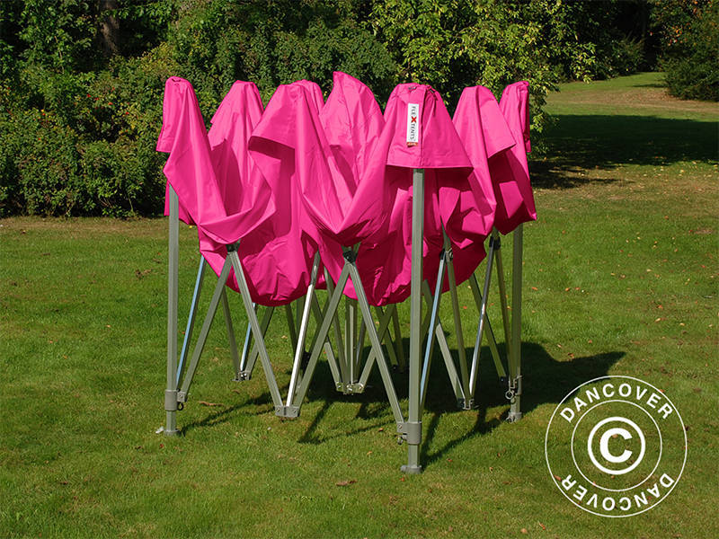 Snabbtält FleXtents PRO 3x3m Rosa, inkl. 4 sidor - Image 7