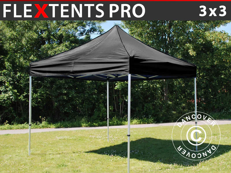 Snabbtält FleXtents PRO 3x3m Svart