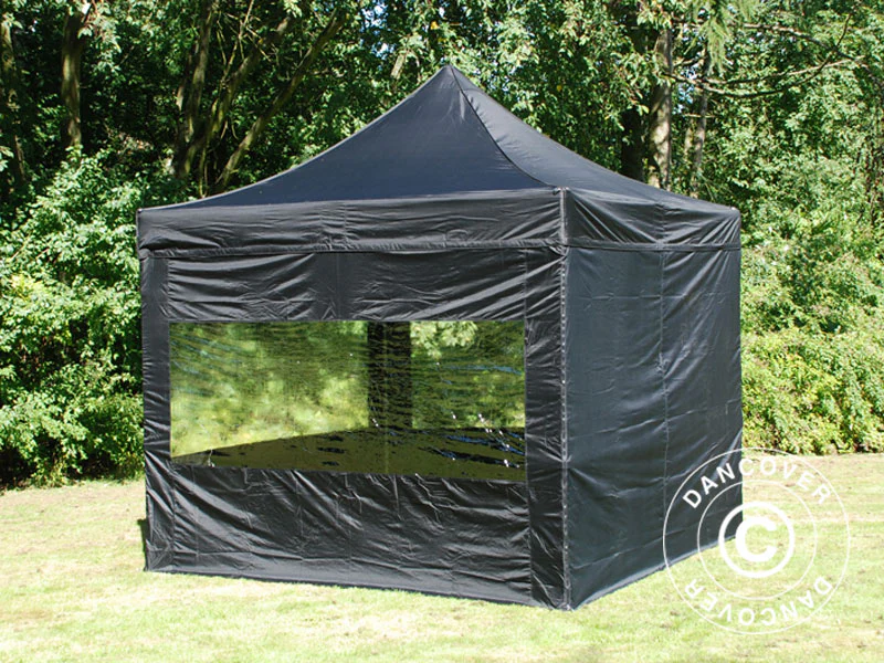 Snabbtält FleXtents PRO 3x3m Svart, inkl. 4 sidor - Image 6