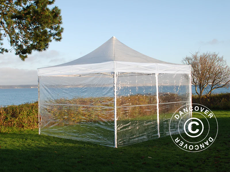Snabbtält FleXtents PRO 3x3m Transparent, inkl. 4 sidor - Image 2