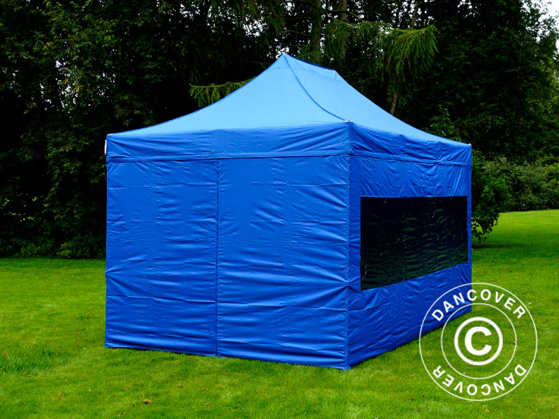 Snabbtält FleXtents PRO 3x4,5m Blå, inkl. 4 sidor - Image 5