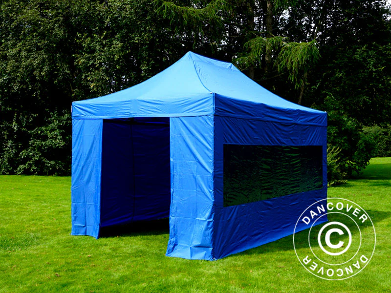 Snabbtält FleXtents PRO 3x4,5m Blå, inkl. 4 sidor - Image 8