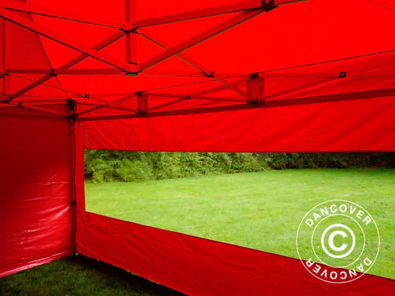 Snabbtält FleXtents PRO 3x4,5m Röd, inkl. 4 sidor - Image 17
