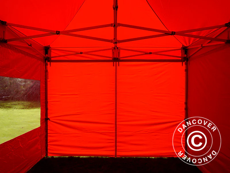 Snabbtält FleXtents PRO 3x4,5m Röd, inkl. 4 sidor - Image 18