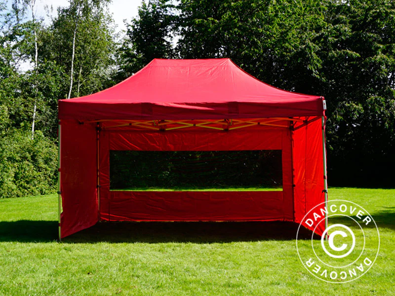 Snabbtält FleXtents PRO 3x4,5m Röd, inkl. 4 sidor - Image 19
