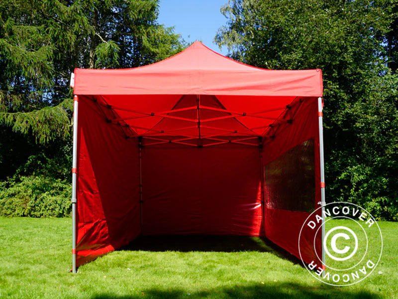 Snabbtält FleXtents PRO 3x4,5m Röd, inkl. 4 sidor - Image 20