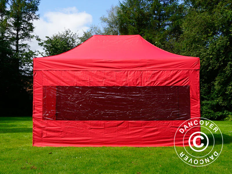 Snabbtält FleXtents PRO 3x4,5m Röd, inkl. 4 sidor - Image 22
