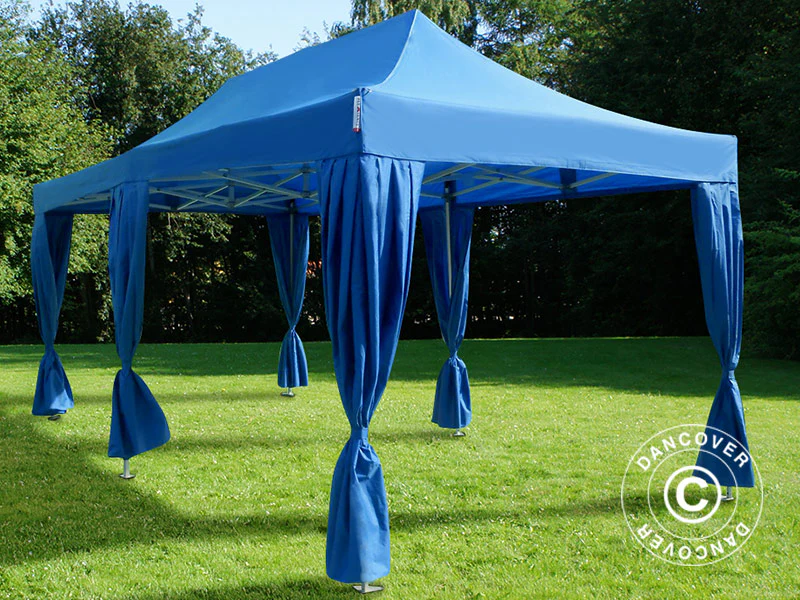 Snabbtält FleXtents PRO 3x6m Blå, inkl. 6 dekorativa gardiner - Image 3