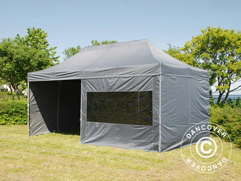 Snabbtält FleXtents PRO 3x6m Grå, inkl. 6 sidor - Image 15