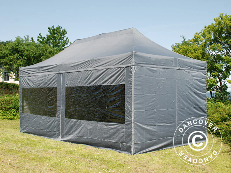 Snabbtält FleXtents PRO 3x6m Grå, inkl. 6 sidor - Image 16