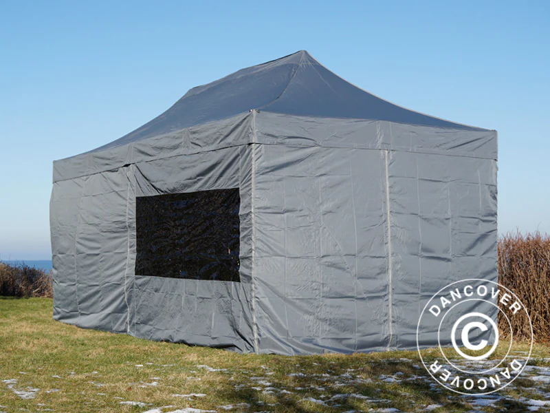 Snabbtält FleXtents PRO 3x6m Grå, inkl. 6 sidor - Image 27