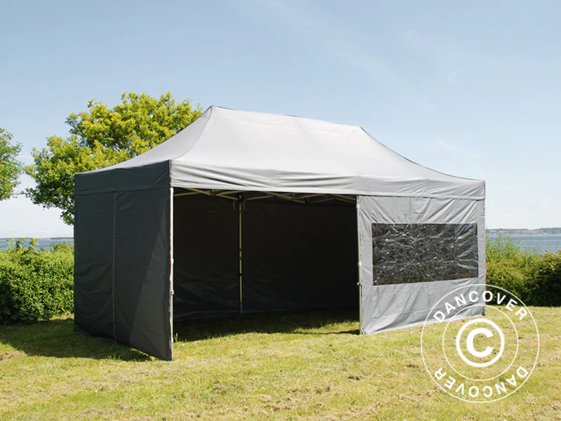 Snabbtält FleXtents PRO 3x6m Grå, inkl. 6 sidor - Image 3