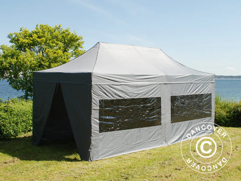 Snabbtält FleXtents PRO 3x6m Grå, inkl. 6 sidor - Image 5