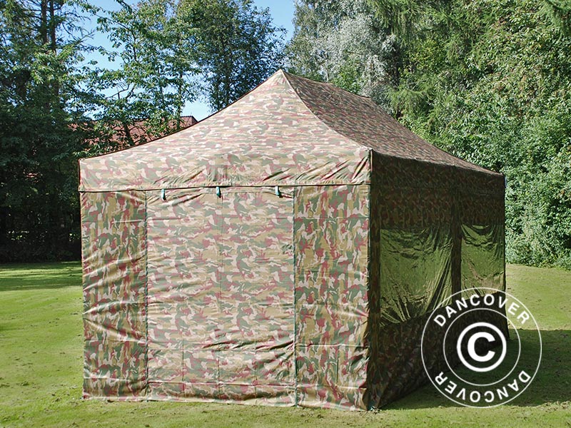Snabbtält FleXtents PRO 3x6m Kamouflage, inkl. 6 sidor - Image 4