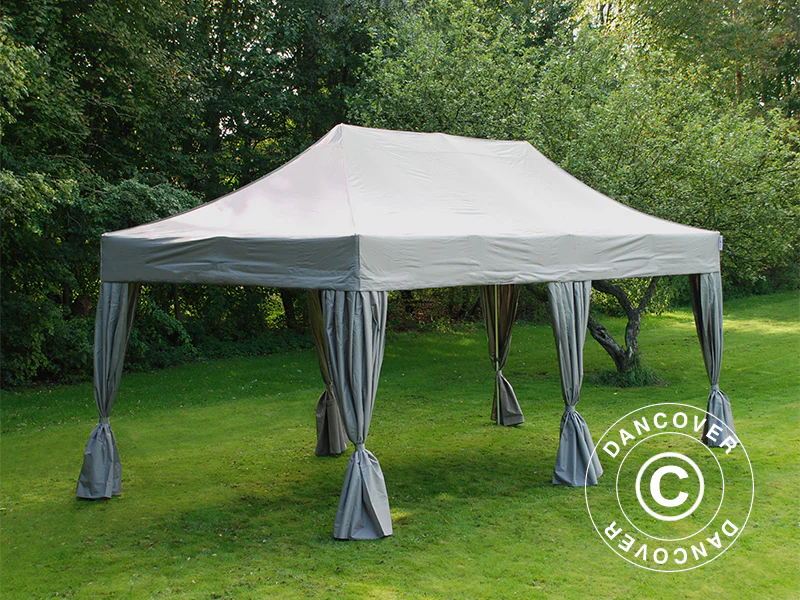 Snabbtält FleXtents PRO 3x6m Latte, inkl. 6 dekorativa gardiner - Image 4