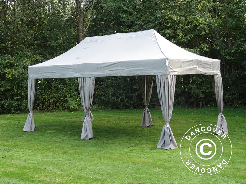 Snabbtält FleXtents PRO 3x6m Latte, inkl. 6 sider & dekorativa gardiner - Image 6