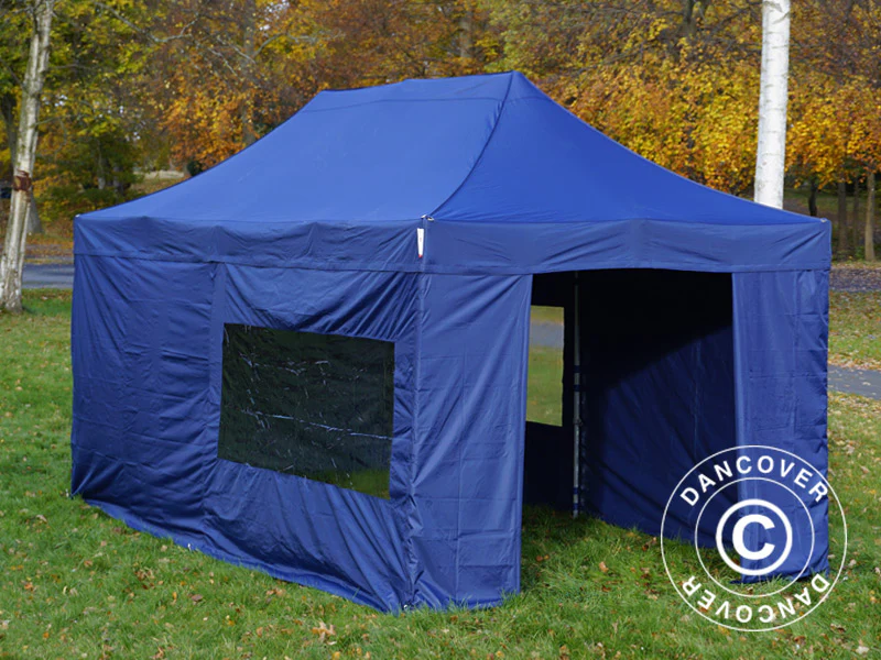 Snabbtält FleXtents PRO 3x6m Mörkblå, inkl. 6 sidor - Image 8