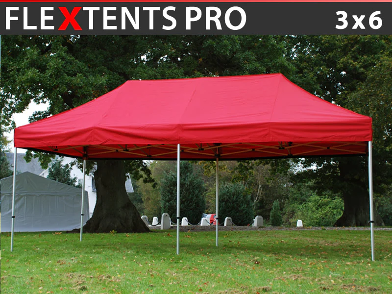 Snabbtält FleXtents PRO 3x6m Röd