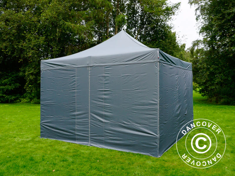 Snabbtält FleXtents PRO 4x4m Grå, inkl. 4 sidor - Image 3