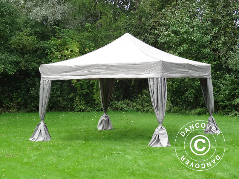 Snabbtält FleXtents PRO 4x4m Latte, inkl. 4 dekorativa gardiner - Image 2