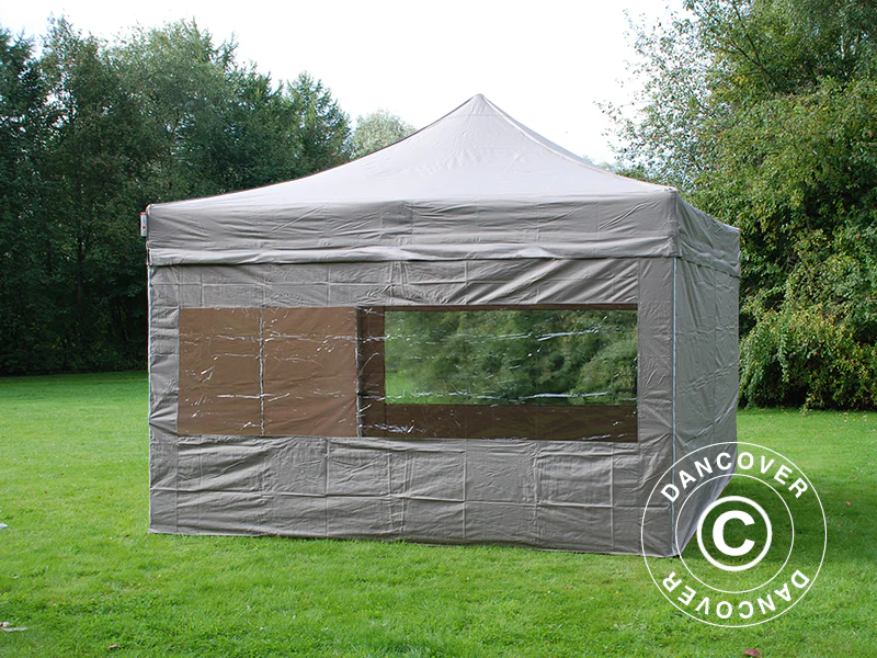 Snabbtält FleXtents PRO 4x4m Latte, inkl. 4 sidor - Image 3