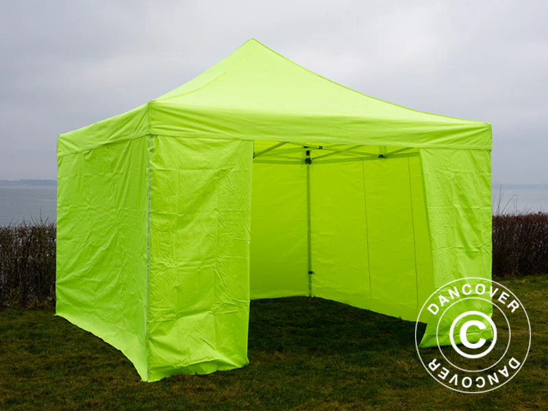 Snabbtält FleXtents PRO 4x4m Neongul/grön, inkl. 4 sidor - Image 10