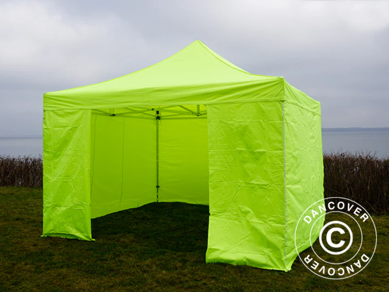 Snabbtält FleXtents PRO 4x4m Neongul/grön, inkl. 4 sidor - Image 11
