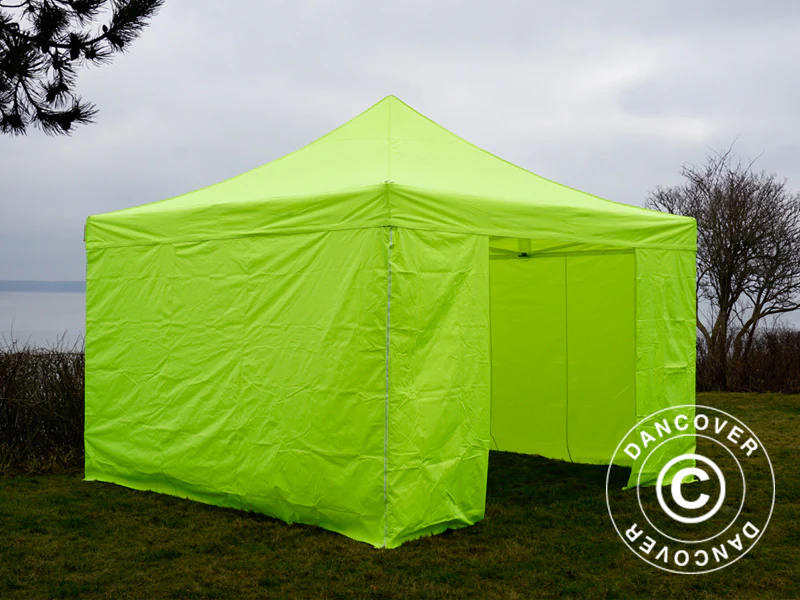 Snabbtält FleXtents PRO 4x4m Neongul/grön, inkl. 4 sidor - Image 12