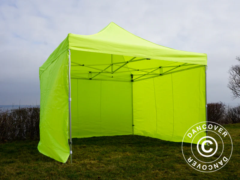 Snabbtält FleXtents PRO 4x4m Neongul/grön, inkl. 4 sidor - Image 14
