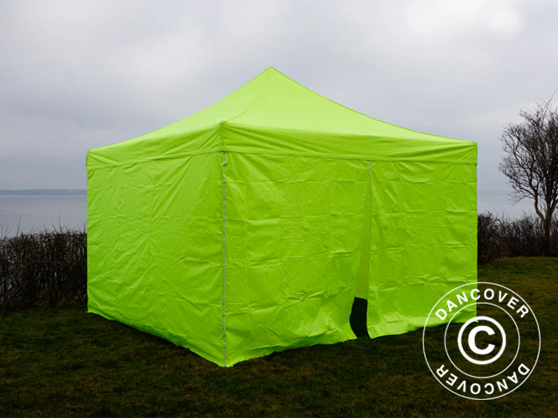 Snabbtält FleXtents PRO 4x4m Neongul/grön, inkl. 4 sidor - Image 6