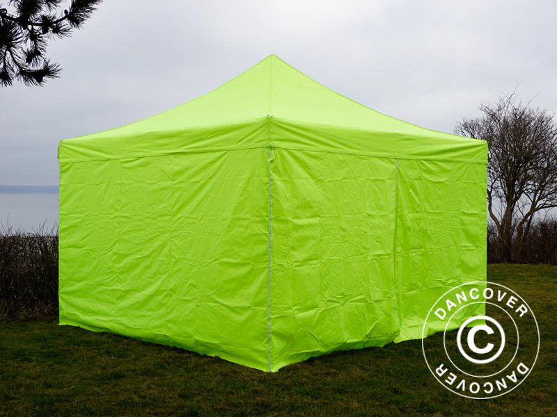 Snabbtält FleXtents PRO 4x4m Neongul/grön, inkl. 4 sidor - Image 7