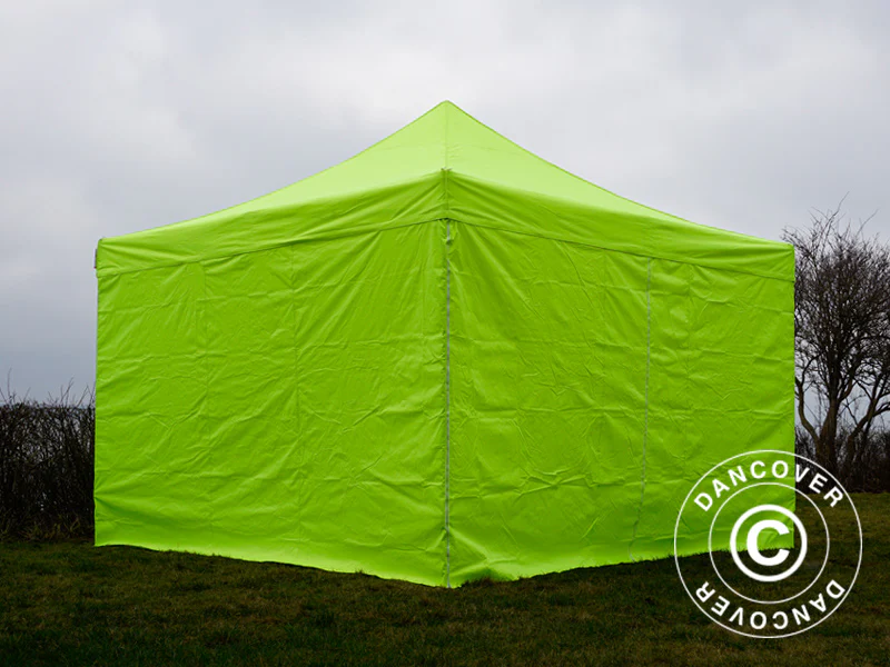 Snabbtält FleXtents PRO 4x4m Neongul/grön, inkl. 4 sidor - Image 8