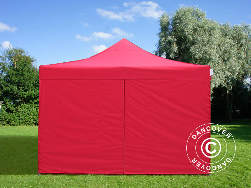 Snabbtält FleXtents PRO 4x4m Röd, inkl. 4 sidor - Image 3