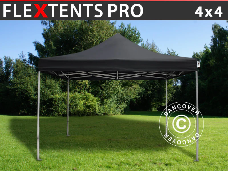 Snabbtält FleXtents PRO 4x4m Svart