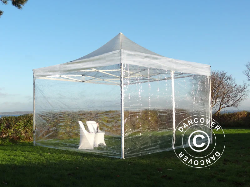 Snabbtält FleXtents PRO 4x4m Transparent, inkl. 4 sidor - Image 3