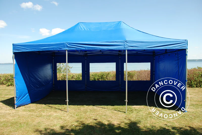 Snabbtält FleXtents PRO 4x6m Blå, inkl. 8 sider - Image 4