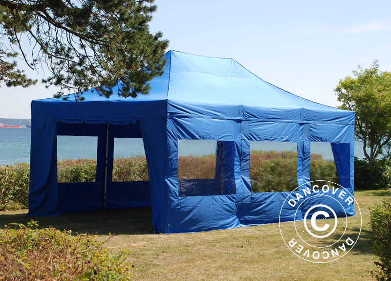 Snabbtält FleXtents PRO 4x6m Blå, inkl. 8 sider - Image 5