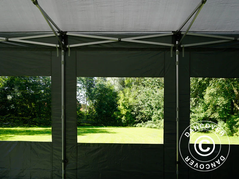 Snabbtält FleXtents PRO 4x6m Grå, inkl. 8 sidor - Image 7