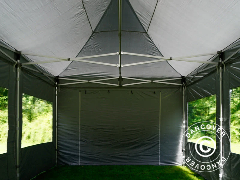 Snabbtält FleXtents PRO 4x6m Grå, inkl. 8 sidor - Image 9